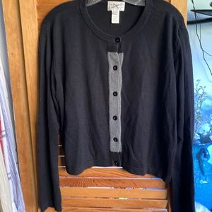Freeport Studio silk/cashmere cropped sweater L